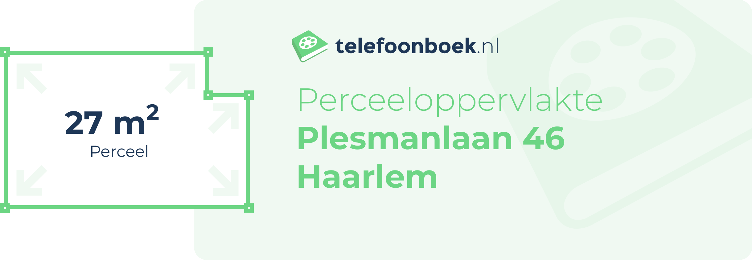 Perceeloppervlakte Plesmanlaan 46 Haarlem