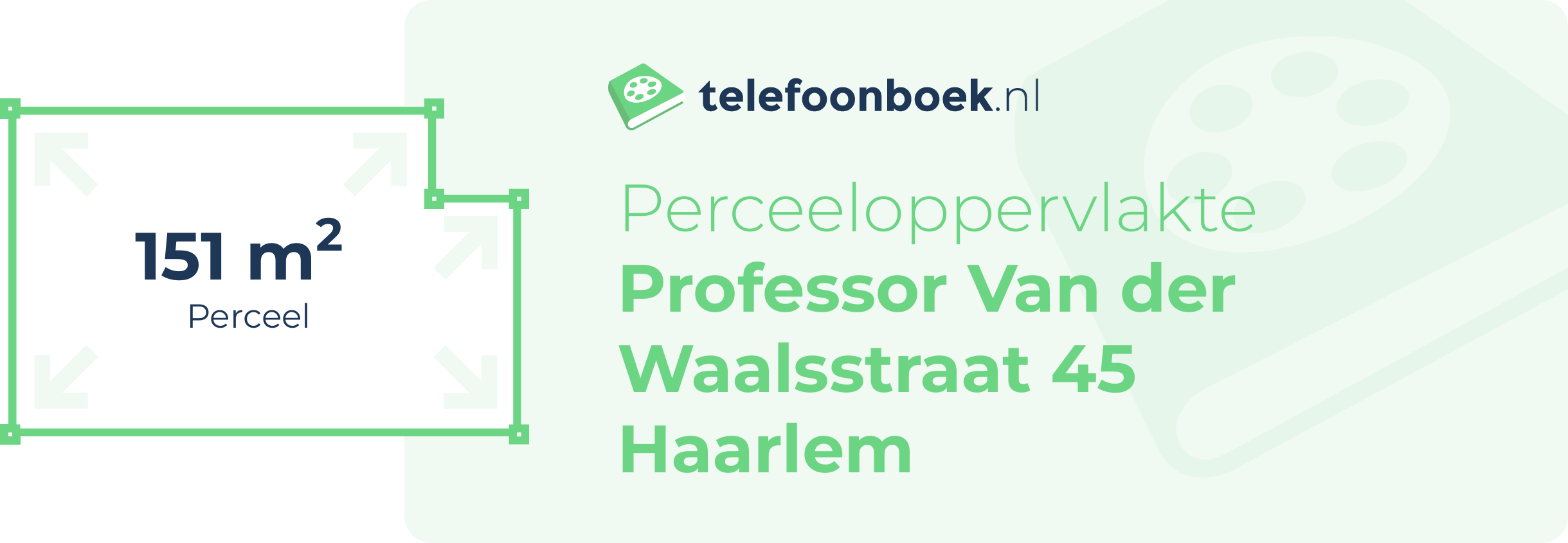 Perceeloppervlakte Professor Van Der Waalsstraat 45 Haarlem