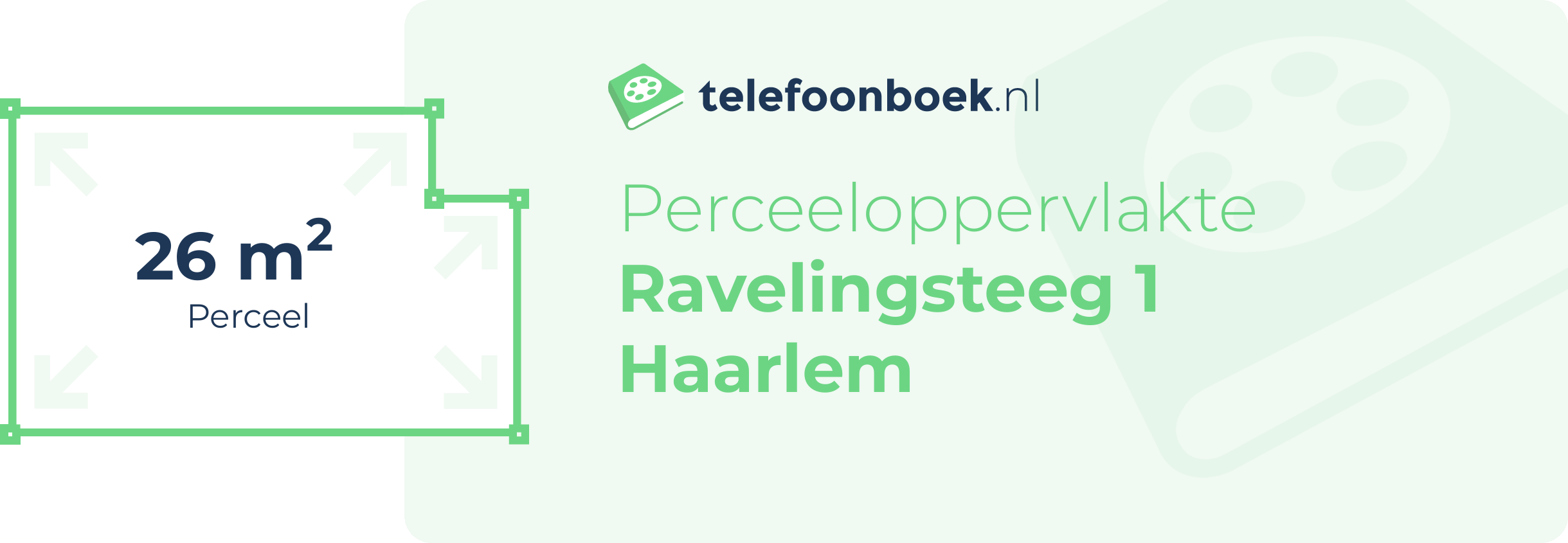 Perceeloppervlakte Ravelingsteeg 1 Haarlem