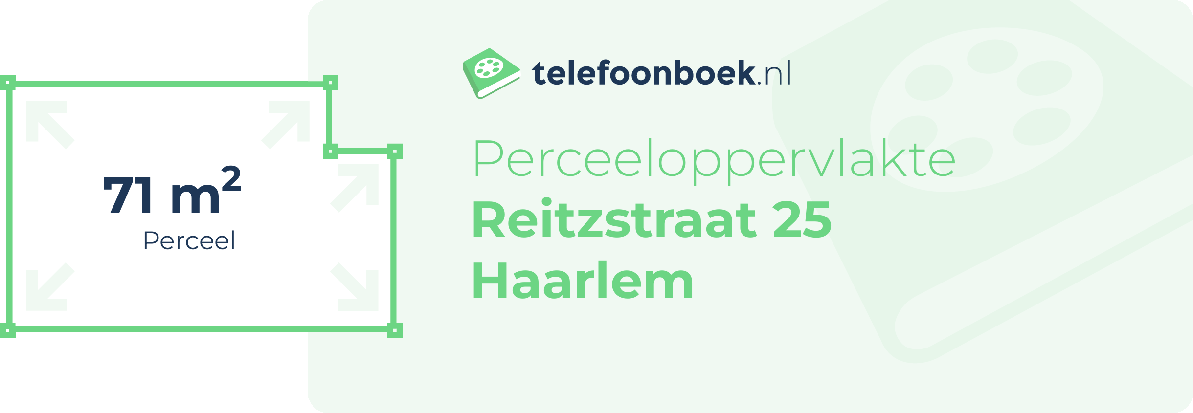 Perceeloppervlakte Reitzstraat 25 Haarlem