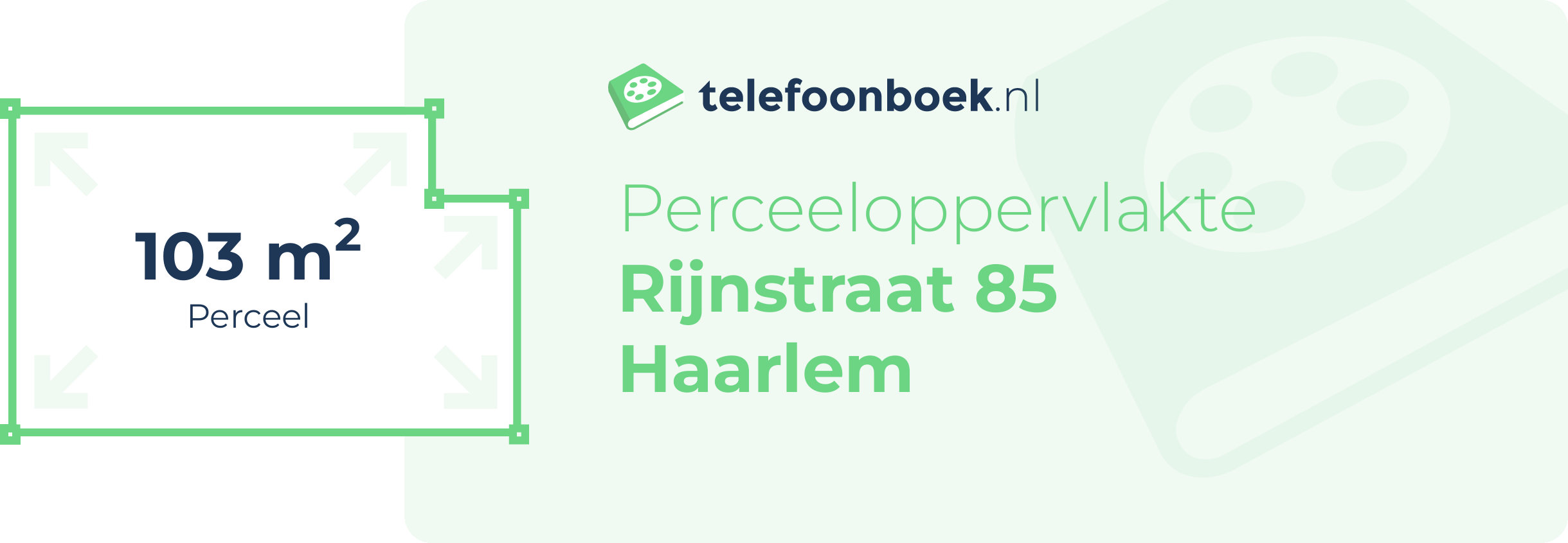 Perceeloppervlakte Rijnstraat 85 Haarlem