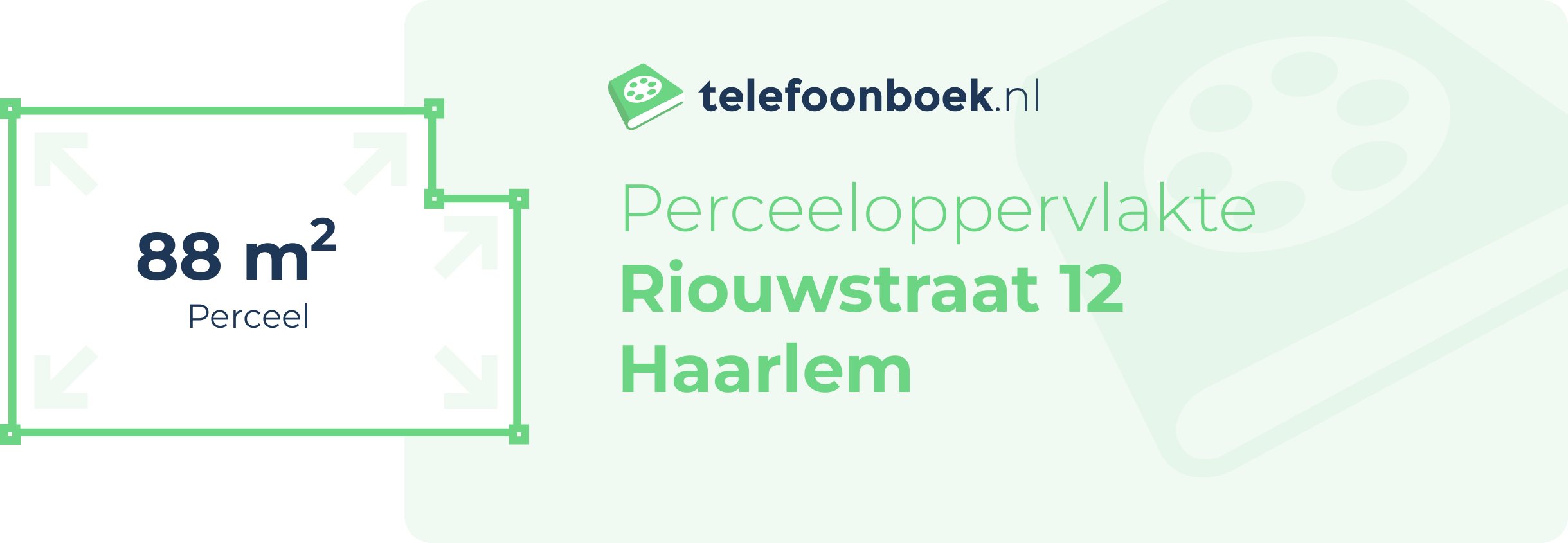 Perceeloppervlakte Riouwstraat 12 Haarlem