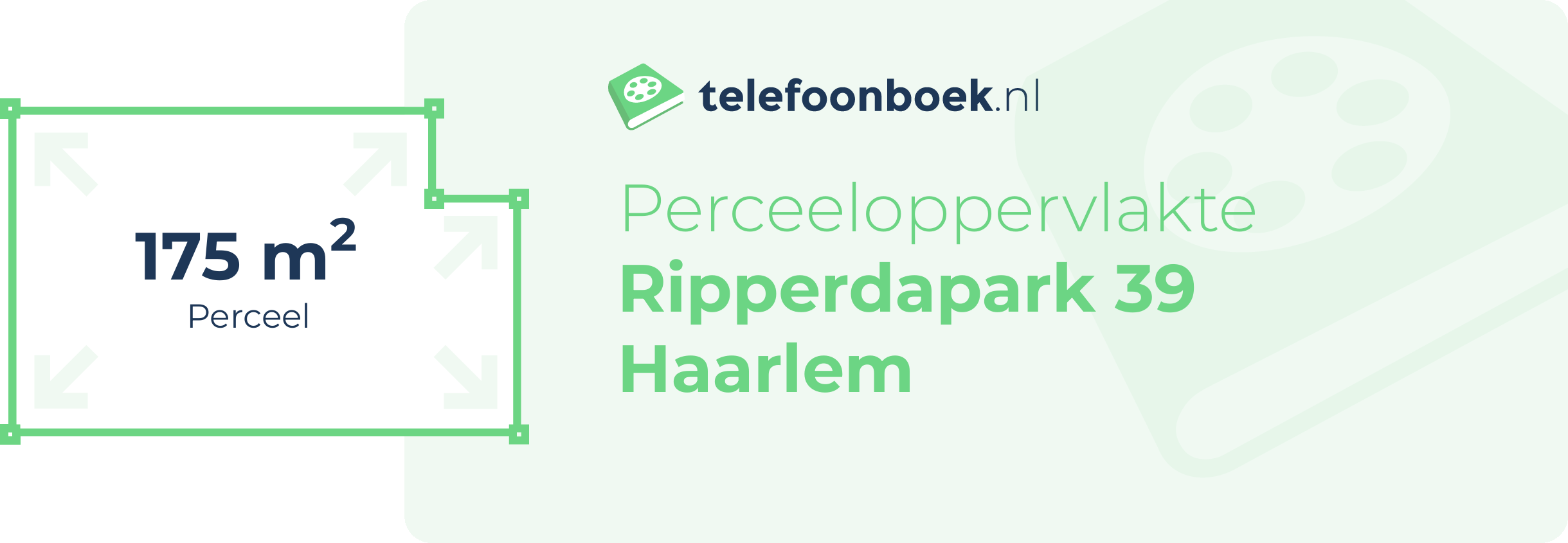 Perceeloppervlakte Ripperdapark 39 Haarlem