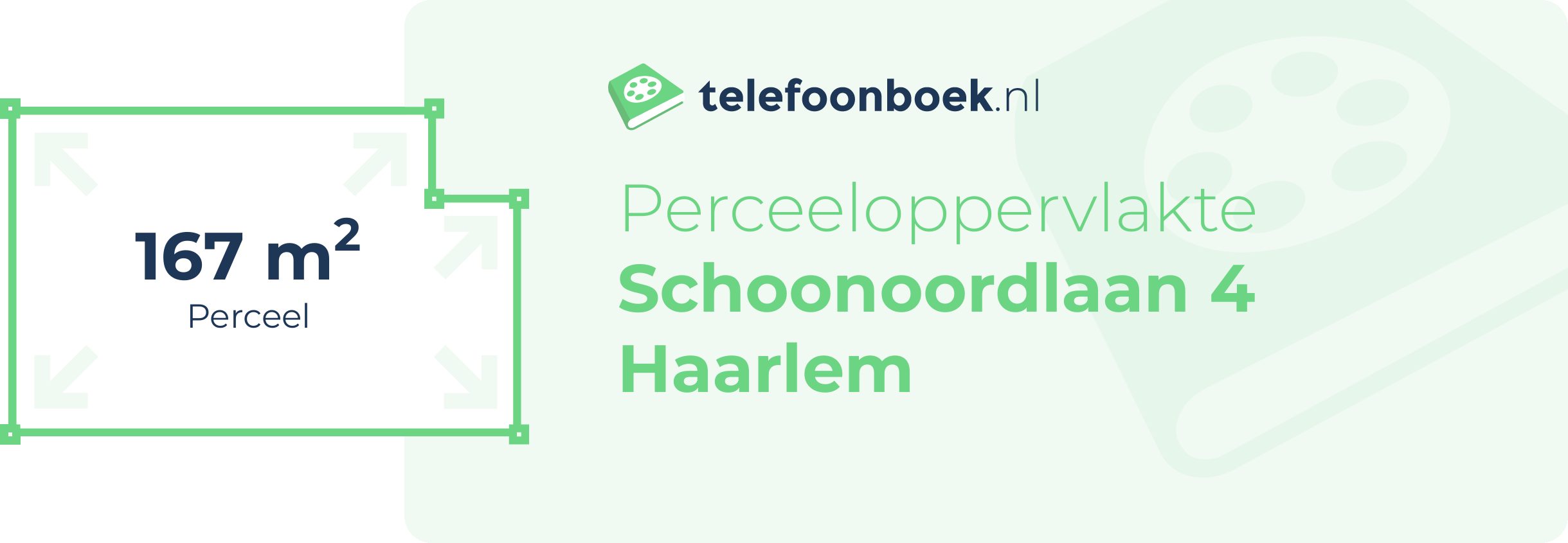 Perceeloppervlakte Schoonoordlaan 4 Haarlem