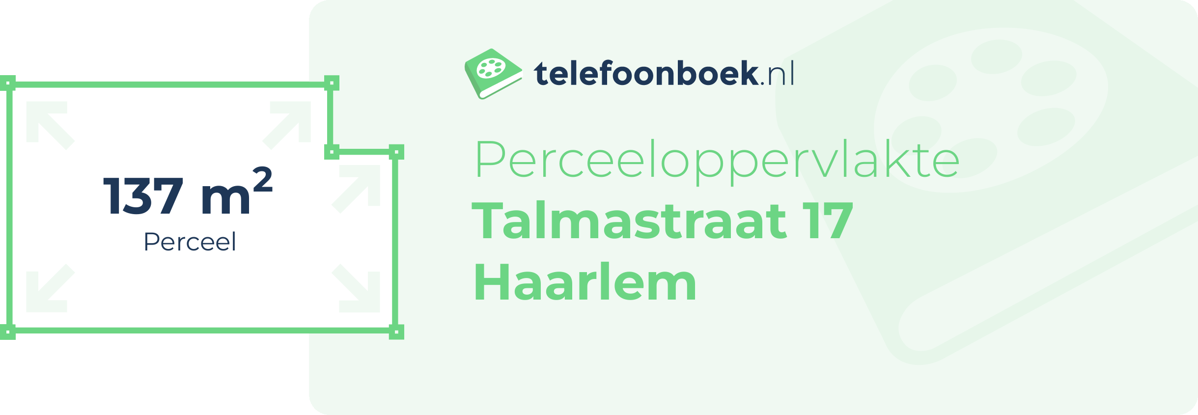 Perceeloppervlakte Talmastraat 17 Haarlem