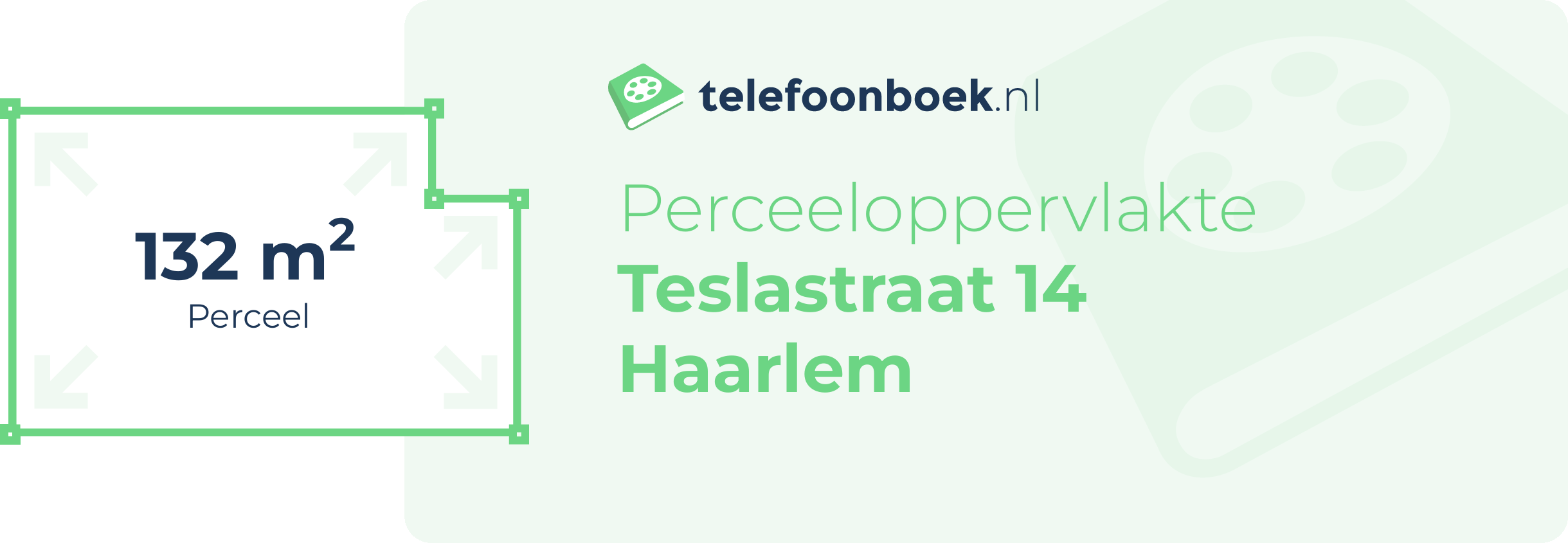 Perceeloppervlakte Teslastraat 14 Haarlem