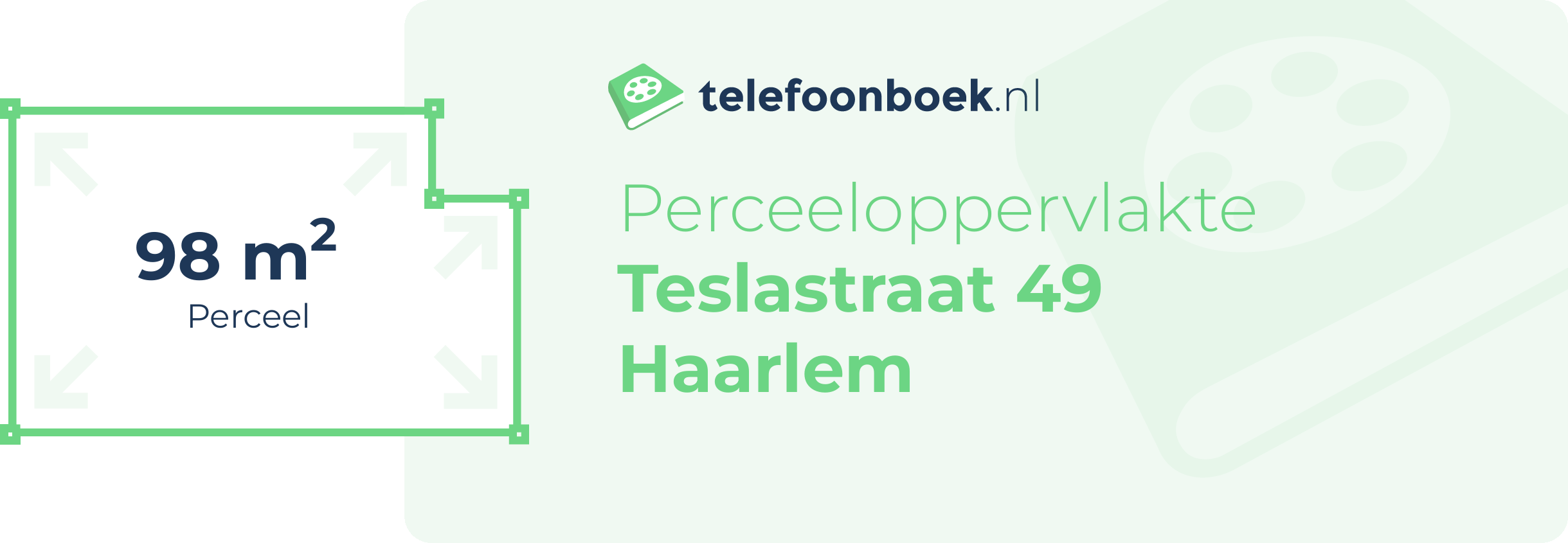 Perceeloppervlakte Teslastraat 49 Haarlem