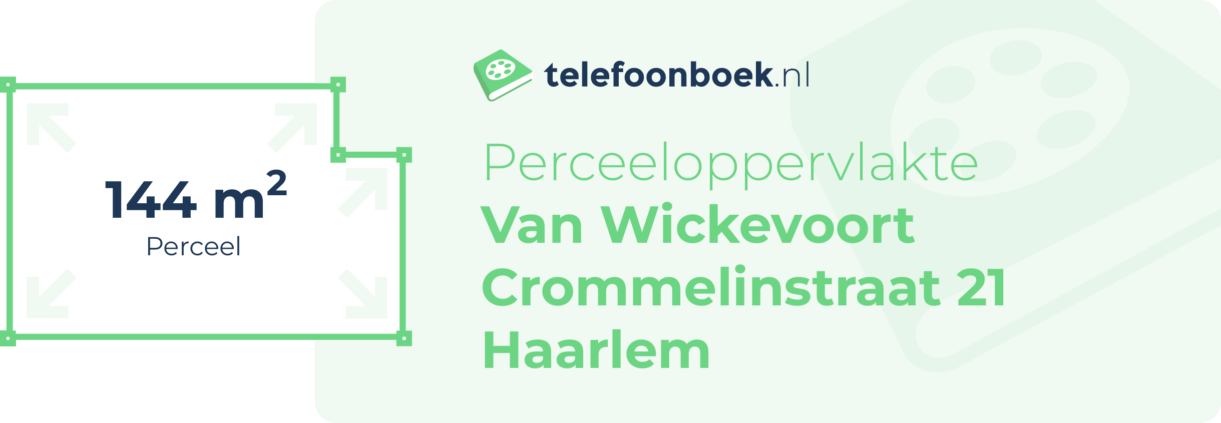 Perceeloppervlakte Van Wickevoort Crommelinstraat 21 Haarlem
