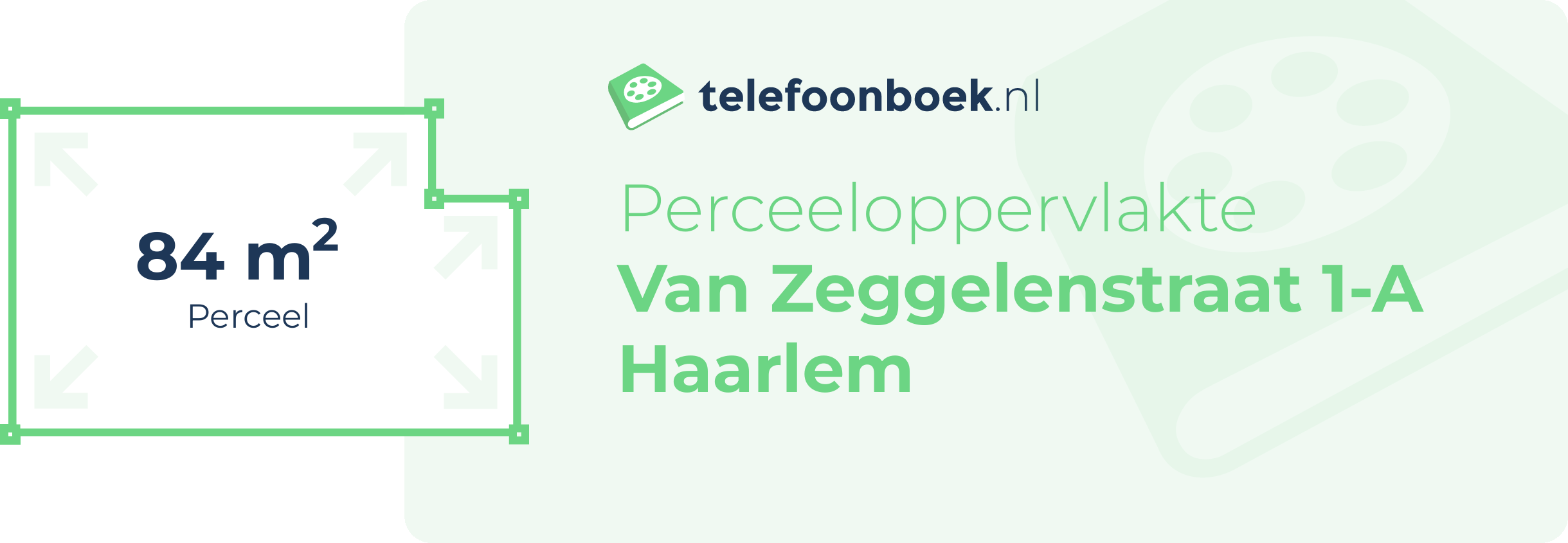 Perceeloppervlakte Van Zeggelenstraat 1-A Haarlem