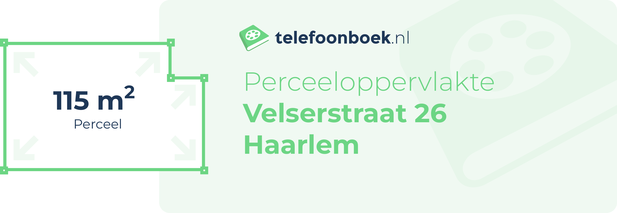 Perceeloppervlakte Velserstraat 26 Haarlem