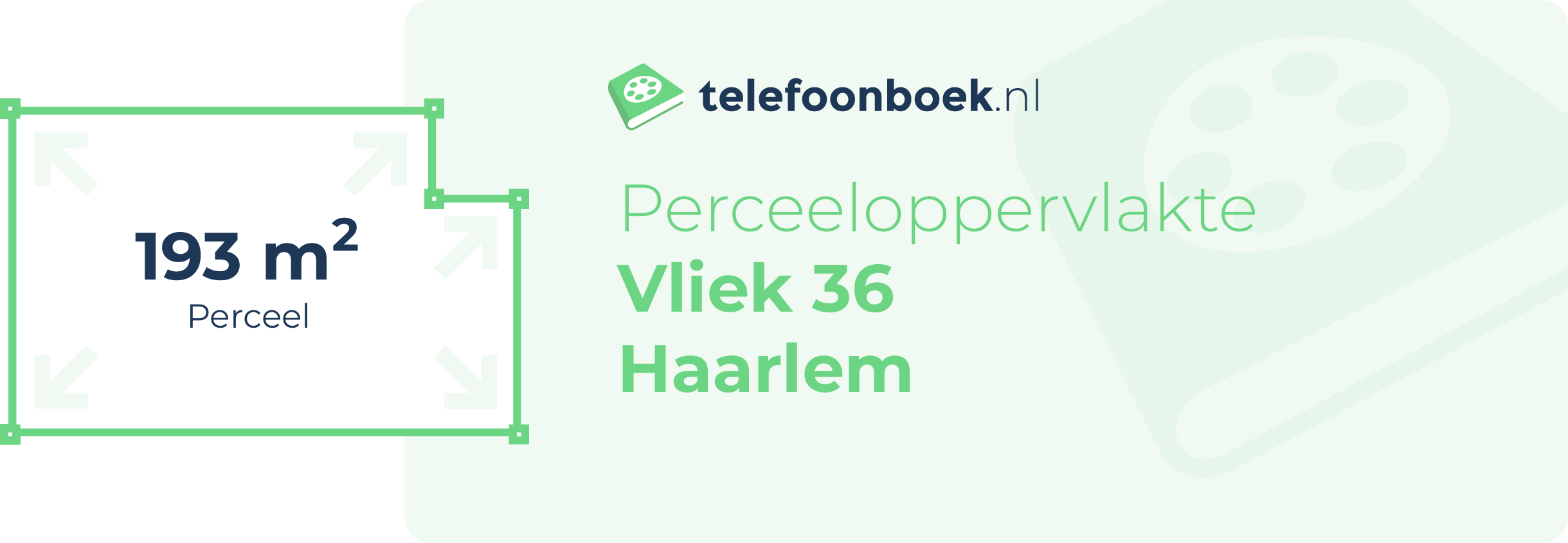 Perceeloppervlakte Vliek 36 Haarlem