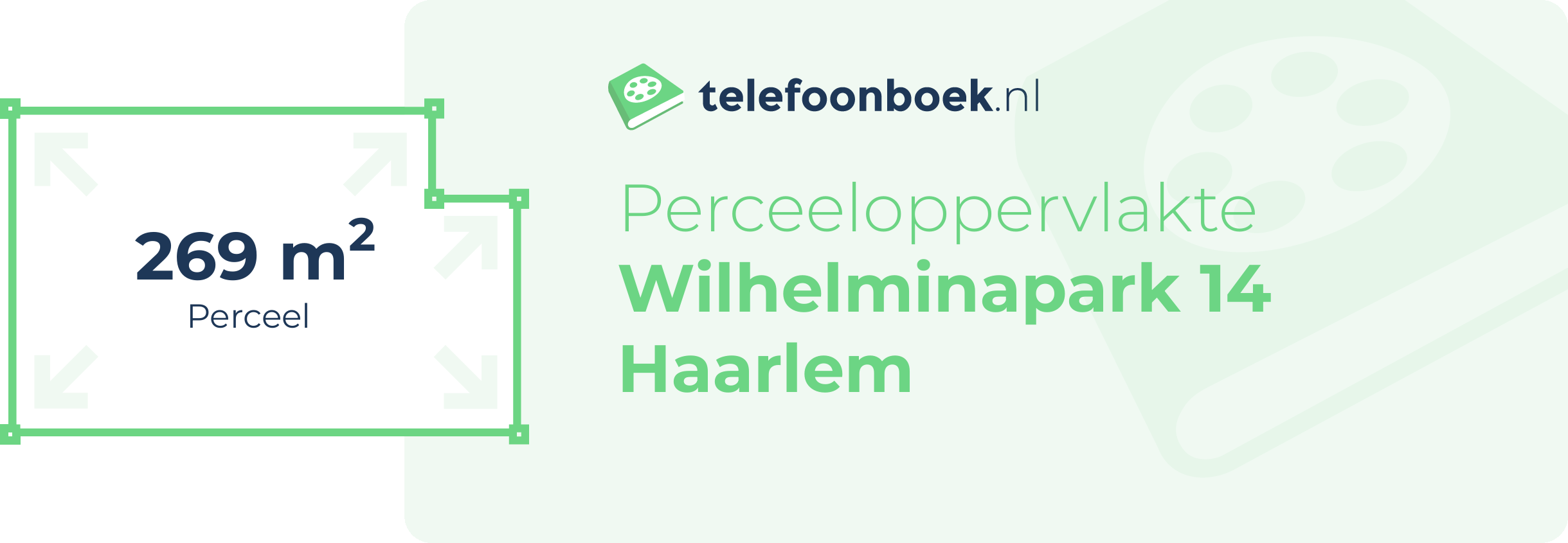 Perceeloppervlakte Wilhelminapark 14 Haarlem