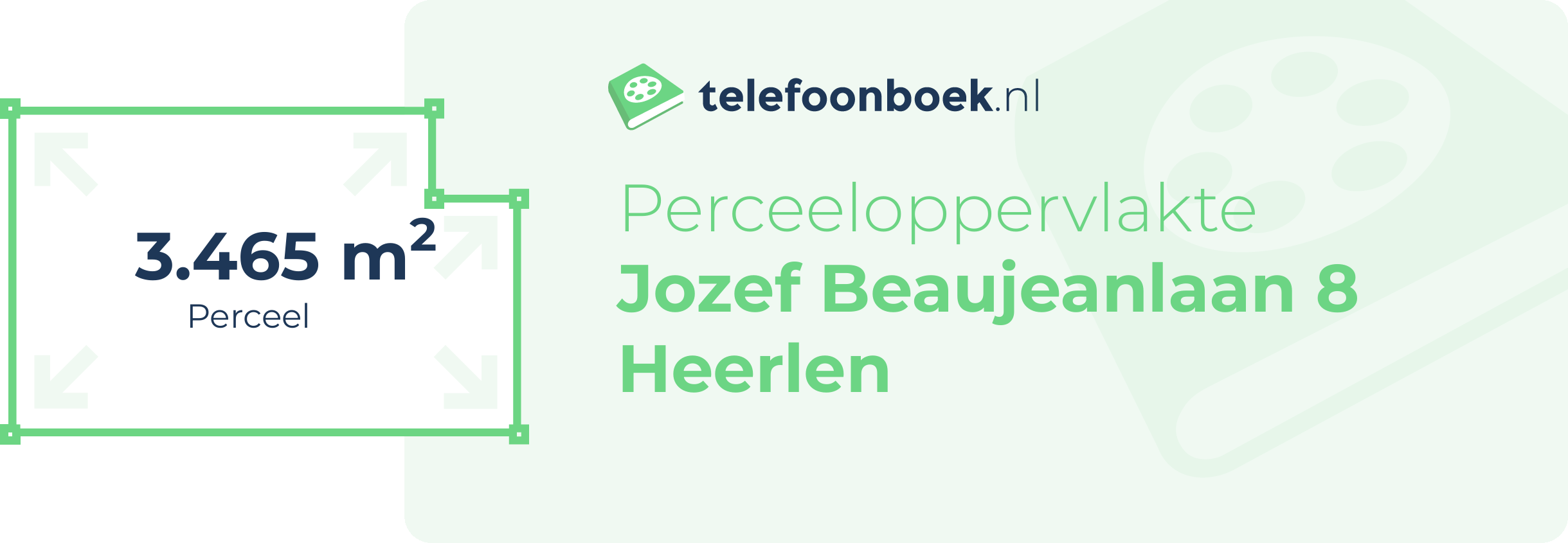 Perceeloppervlakte Jozef Beaujeanlaan 8 Heerlen