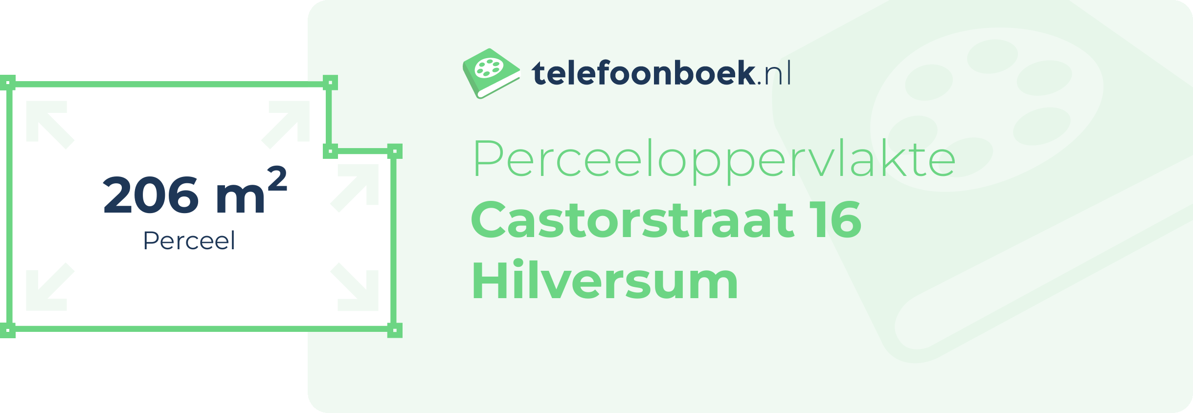 Perceeloppervlakte Castorstraat 16 Hilversum