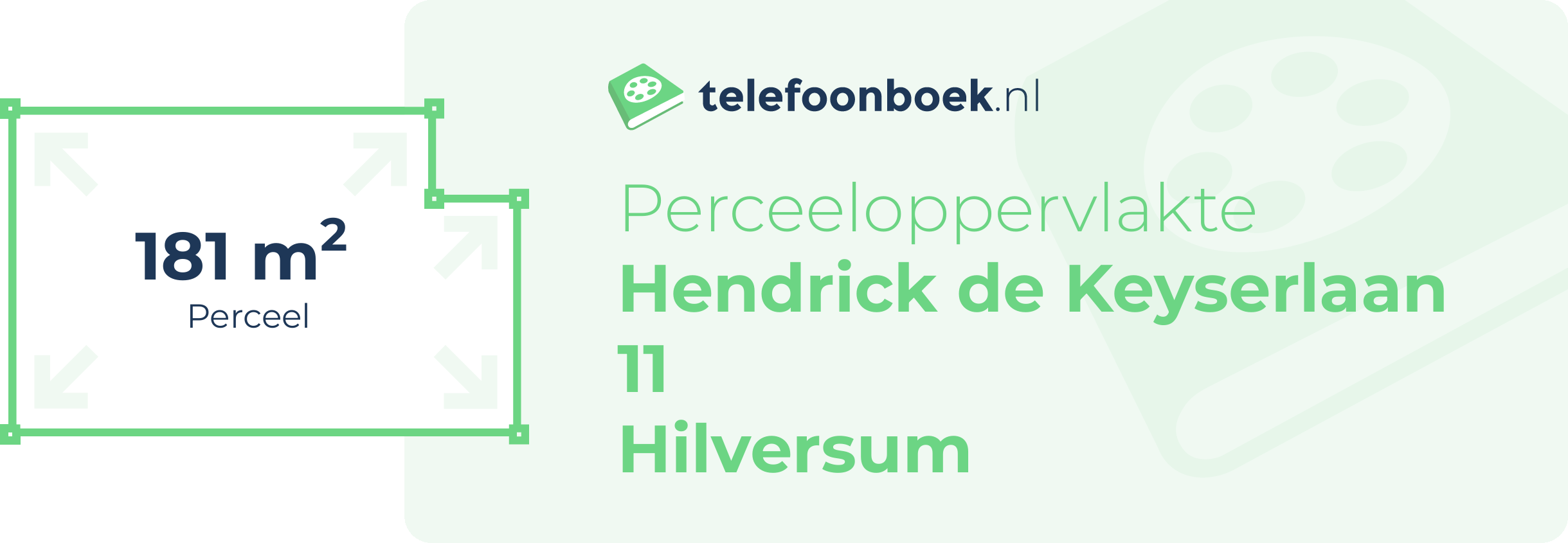 Perceeloppervlakte Hendrick De Keyserlaan 11 Hilversum