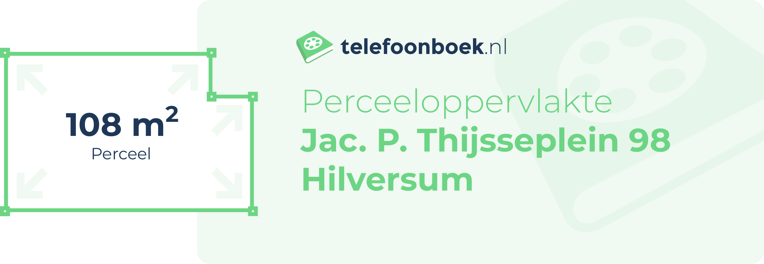 Perceeloppervlakte Jac. P. Thijsseplein 98 Hilversum
