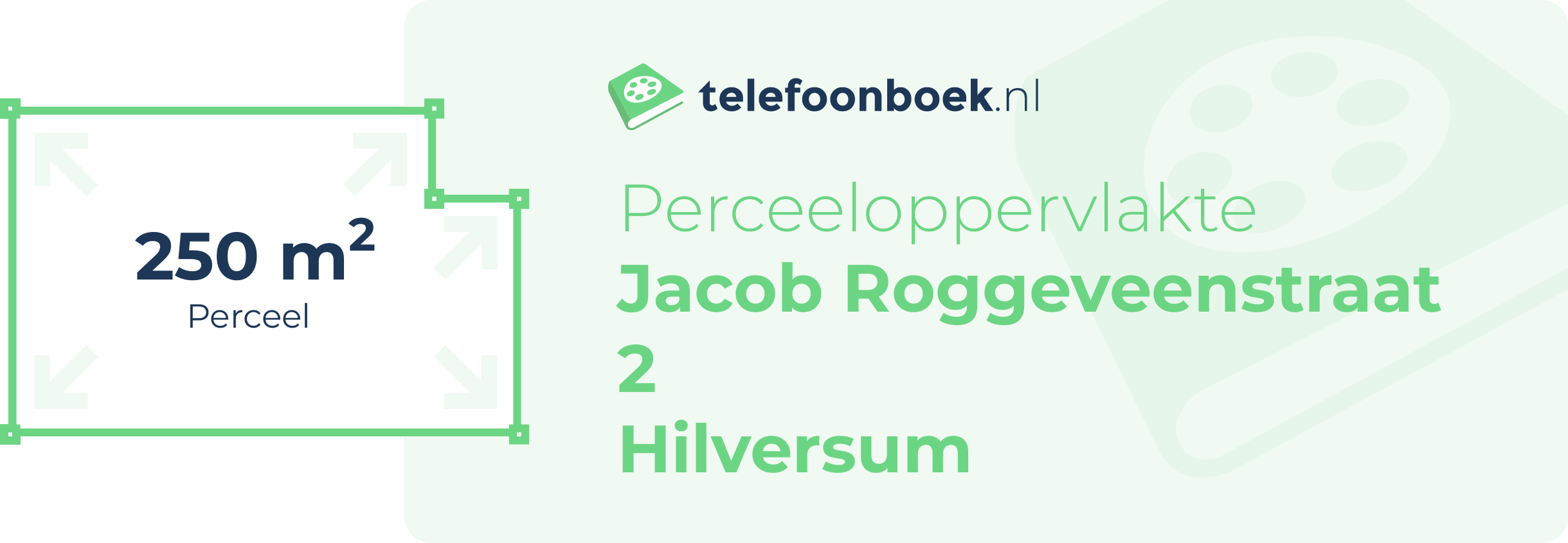 Perceeloppervlakte Jacob Roggeveenstraat 2 Hilversum