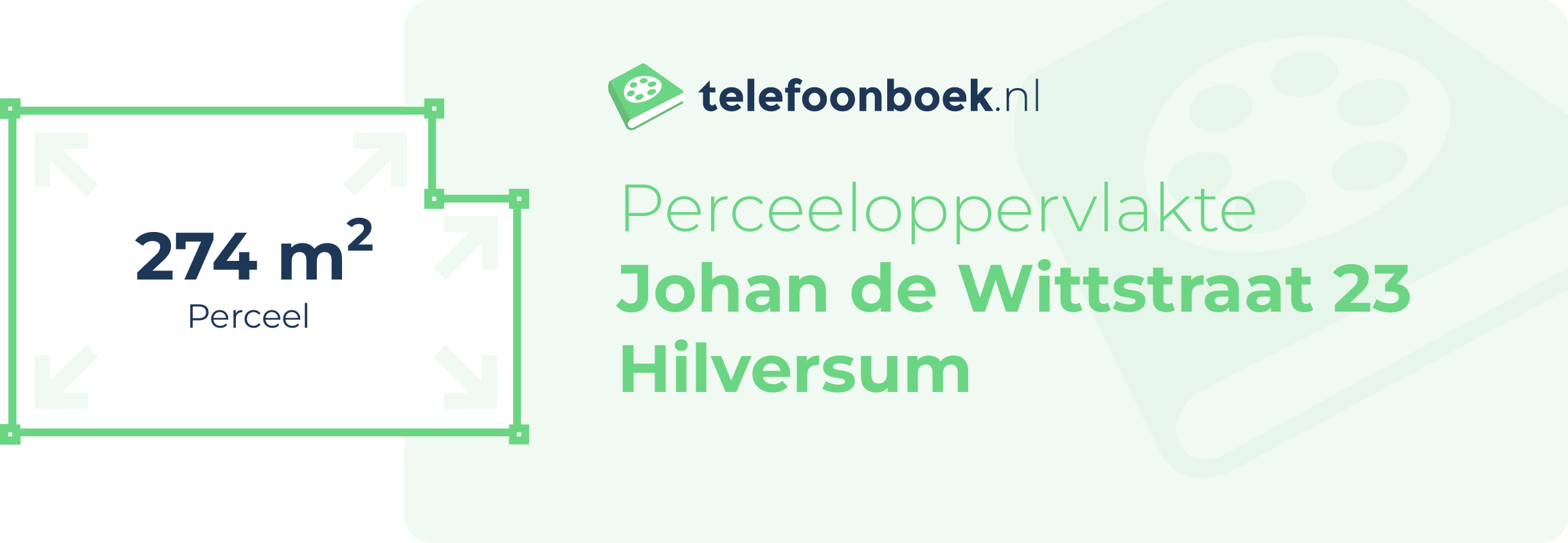 Perceeloppervlakte Johan De Wittstraat 23 Hilversum