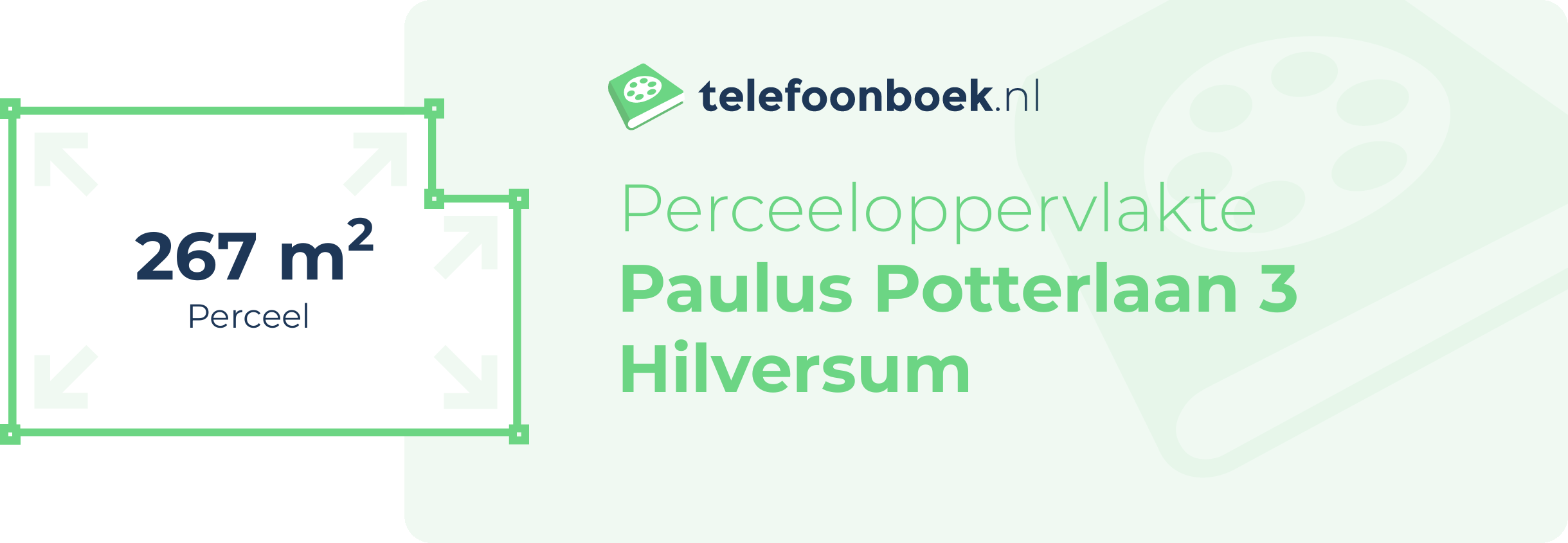 Perceeloppervlakte Paulus Potterlaan 3 Hilversum