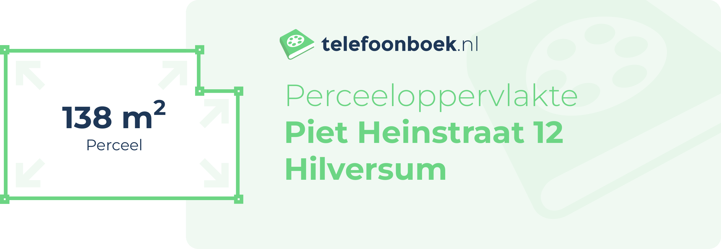 Perceeloppervlakte Piet Heinstraat 12 Hilversum