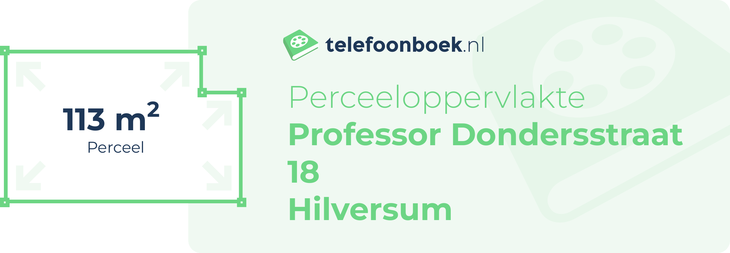 Perceeloppervlakte Professor Dondersstraat 18 Hilversum