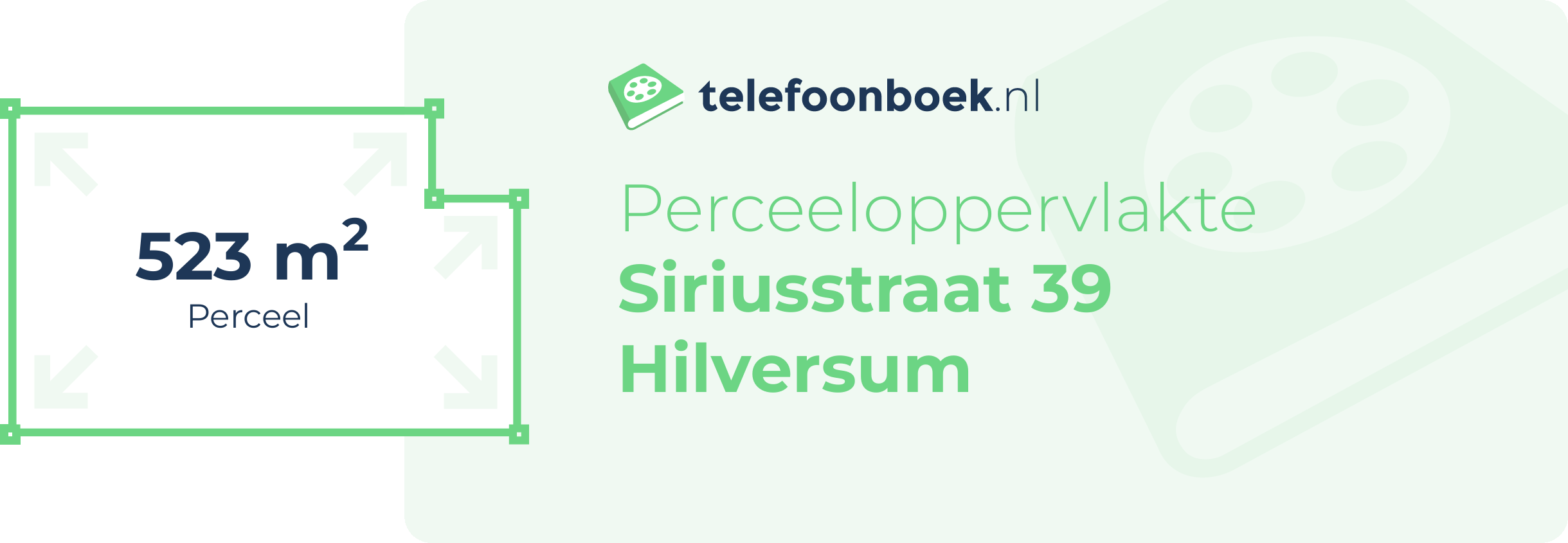 Perceeloppervlakte Siriusstraat 39 Hilversum