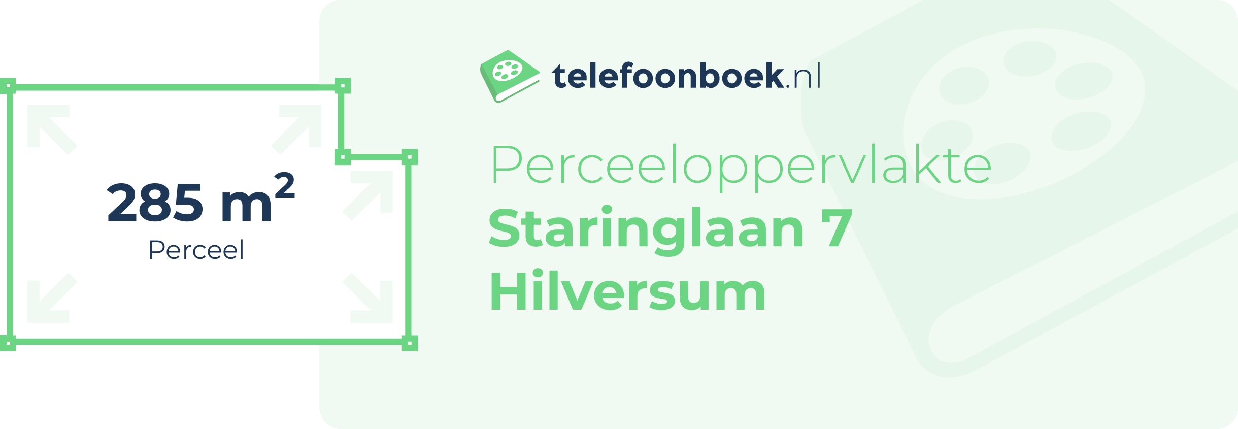 Perceeloppervlakte Staringlaan 7 Hilversum