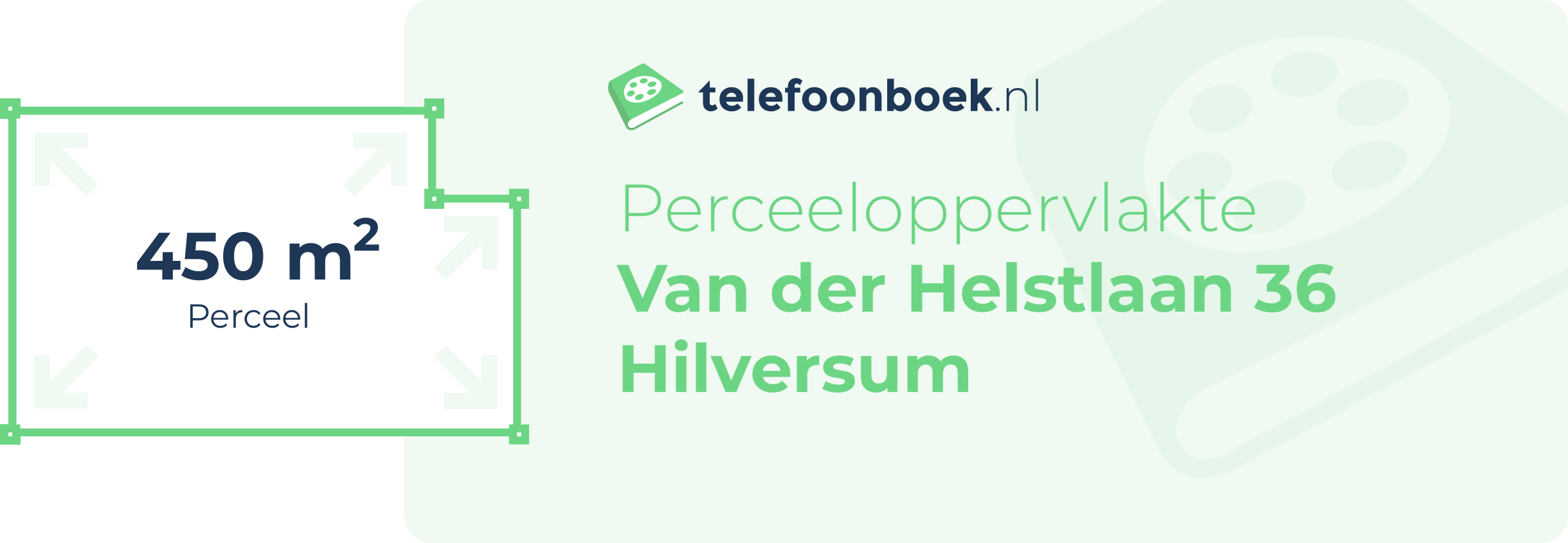 Perceeloppervlakte Van Der Helstlaan 36 Hilversum