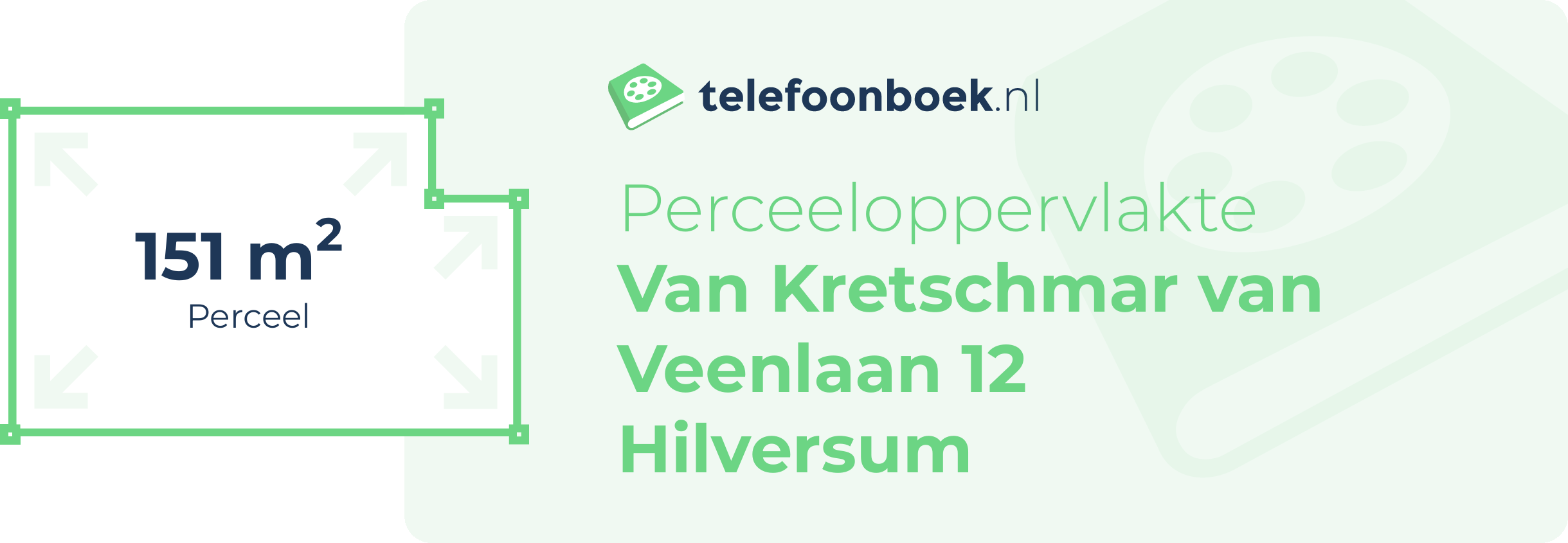 Perceeloppervlakte Van Kretschmar Van Veenlaan 12 Hilversum