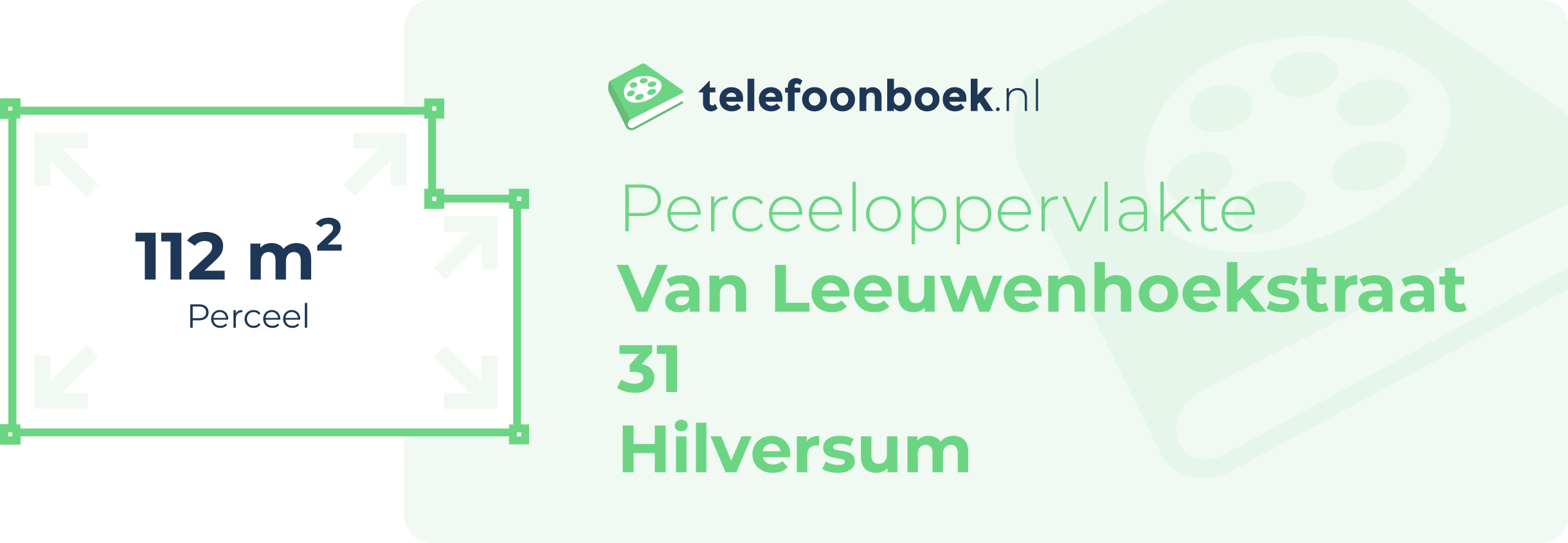 Perceeloppervlakte Van Leeuwenhoekstraat 31 Hilversum