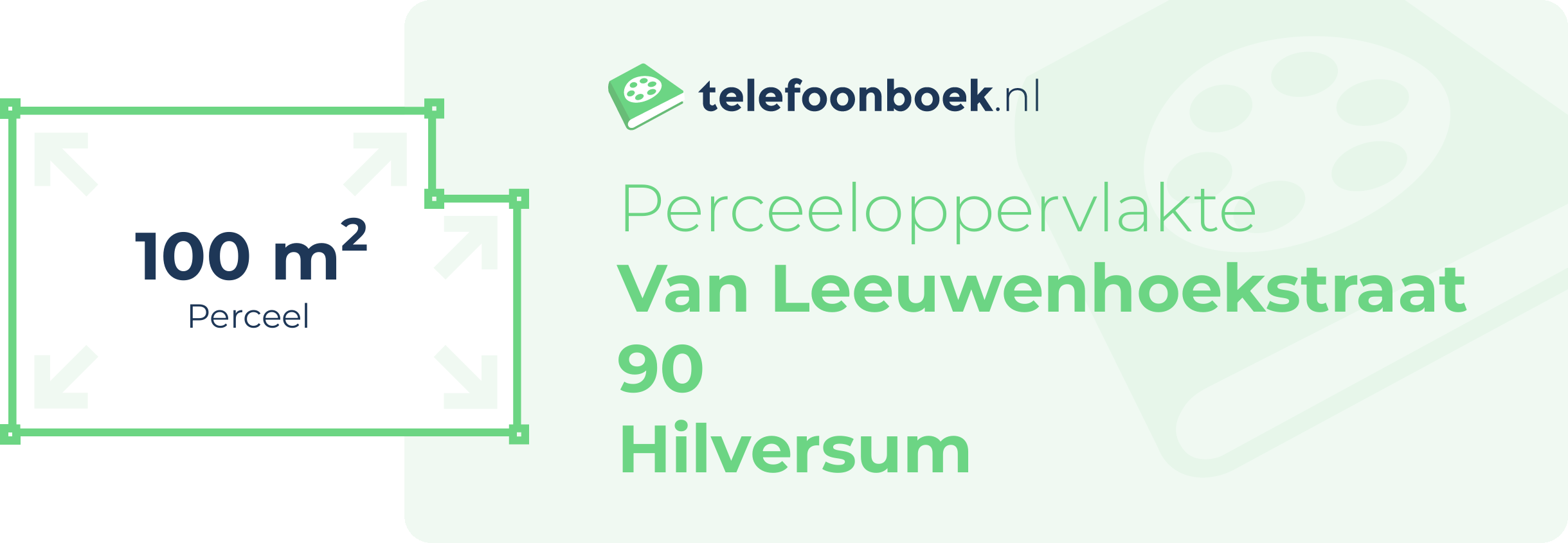 Perceeloppervlakte Van Leeuwenhoekstraat 90 Hilversum