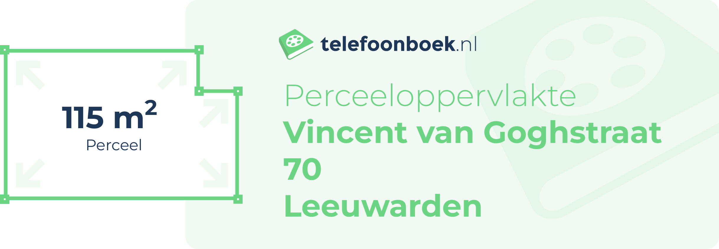 Perceeloppervlakte Vincent Van Goghstraat 70 Leeuwarden