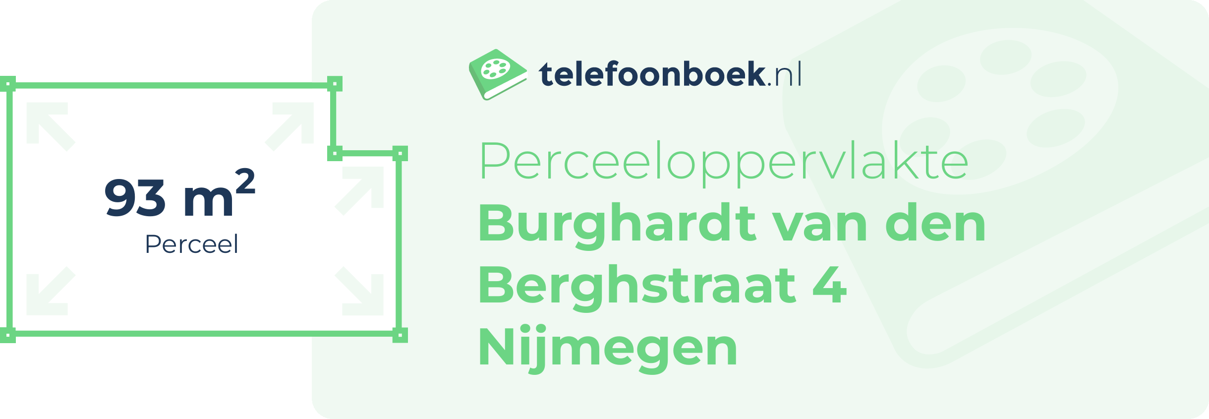 Perceeloppervlakte Burghardt Van Den Berghstraat 4 Nijmegen