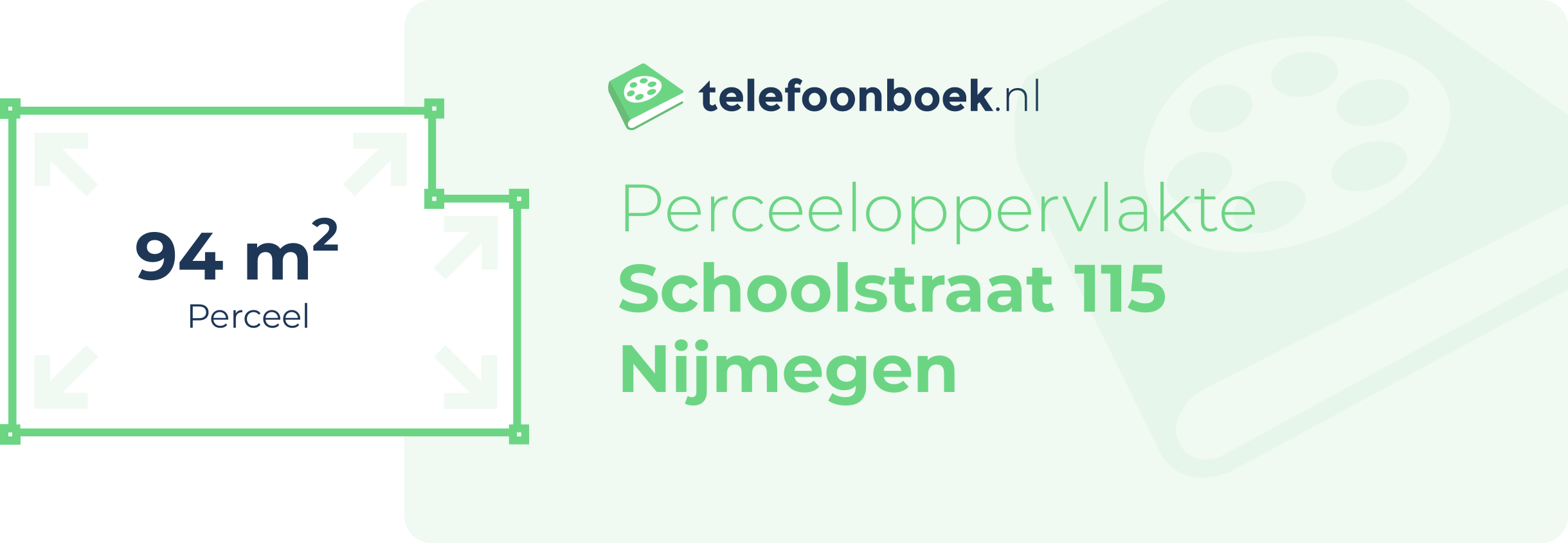 Perceeloppervlakte Schoolstraat 115 Nijmegen