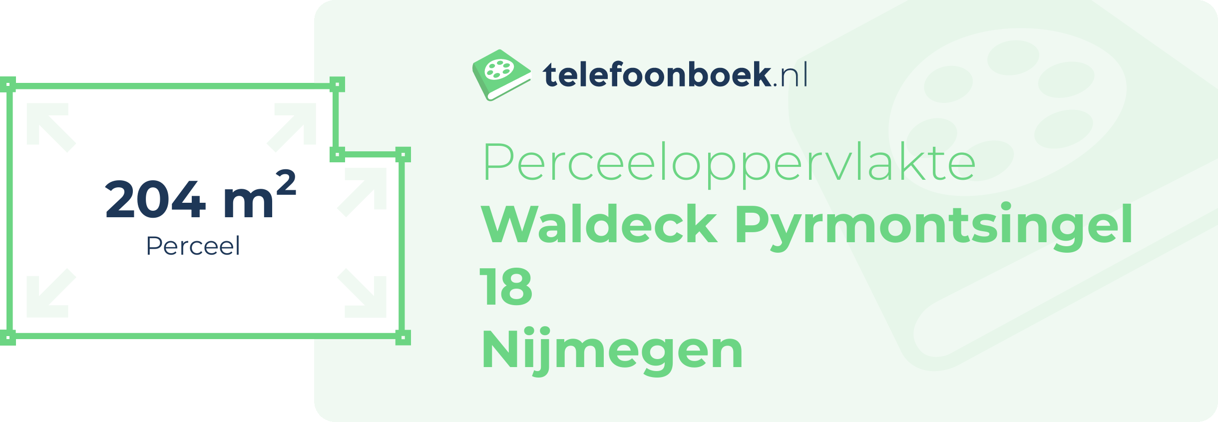 Perceeloppervlakte Waldeck Pyrmontsingel 18 Nijmegen