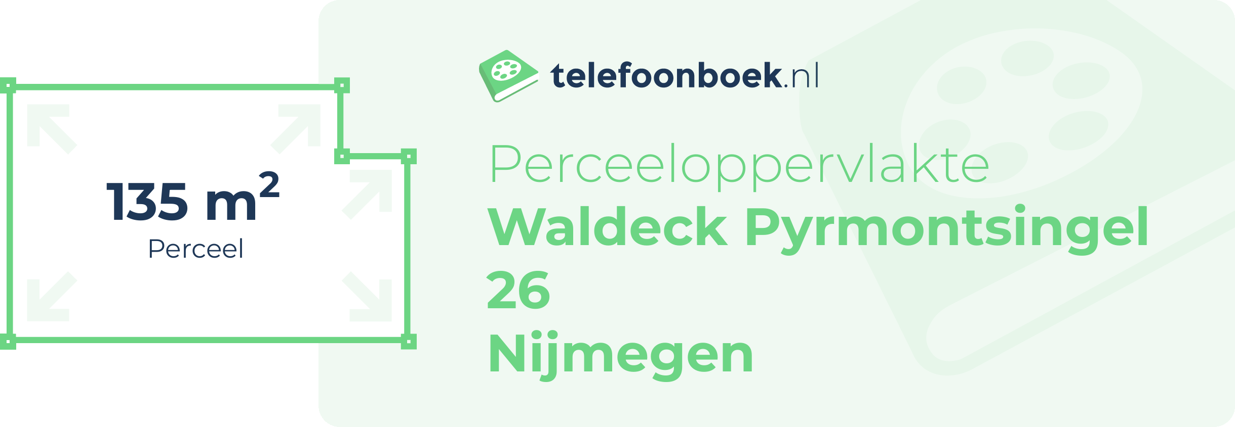 Perceeloppervlakte Waldeck Pyrmontsingel 26 Nijmegen