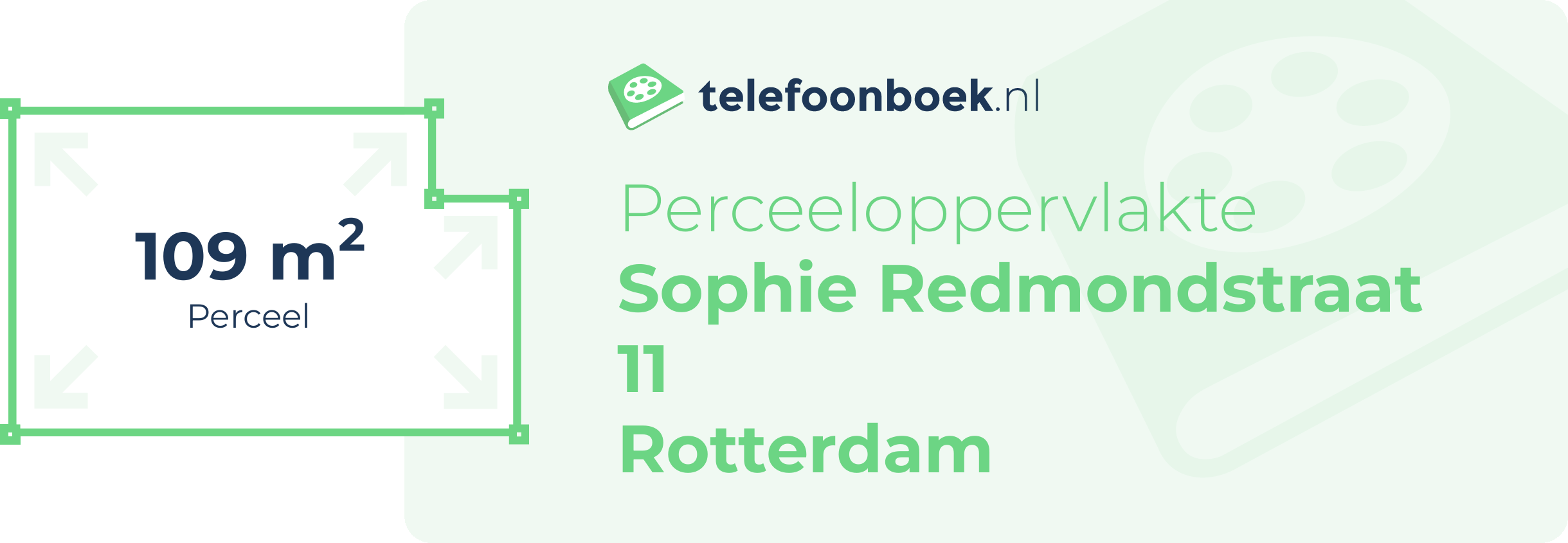 Perceeloppervlakte Sophie Redmondstraat 11 Rotterdam
