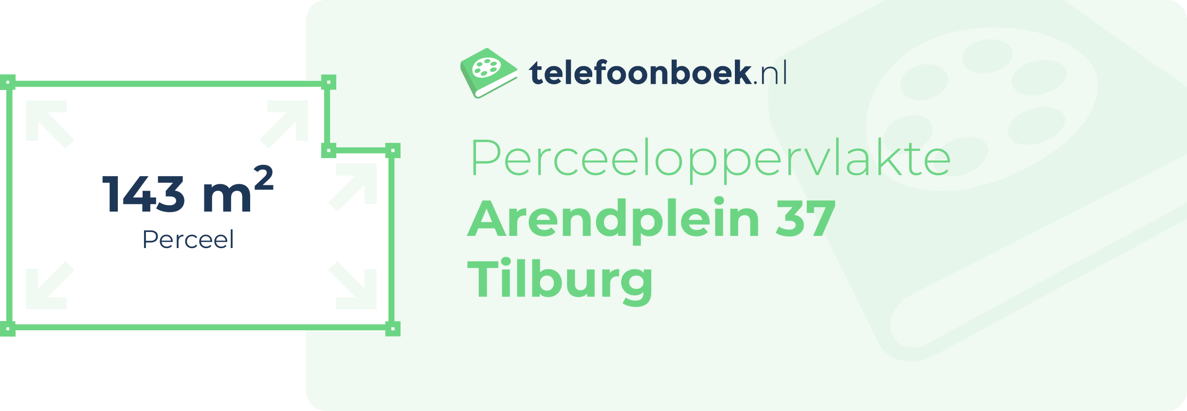 Perceeloppervlakte Arendplein 37 Tilburg