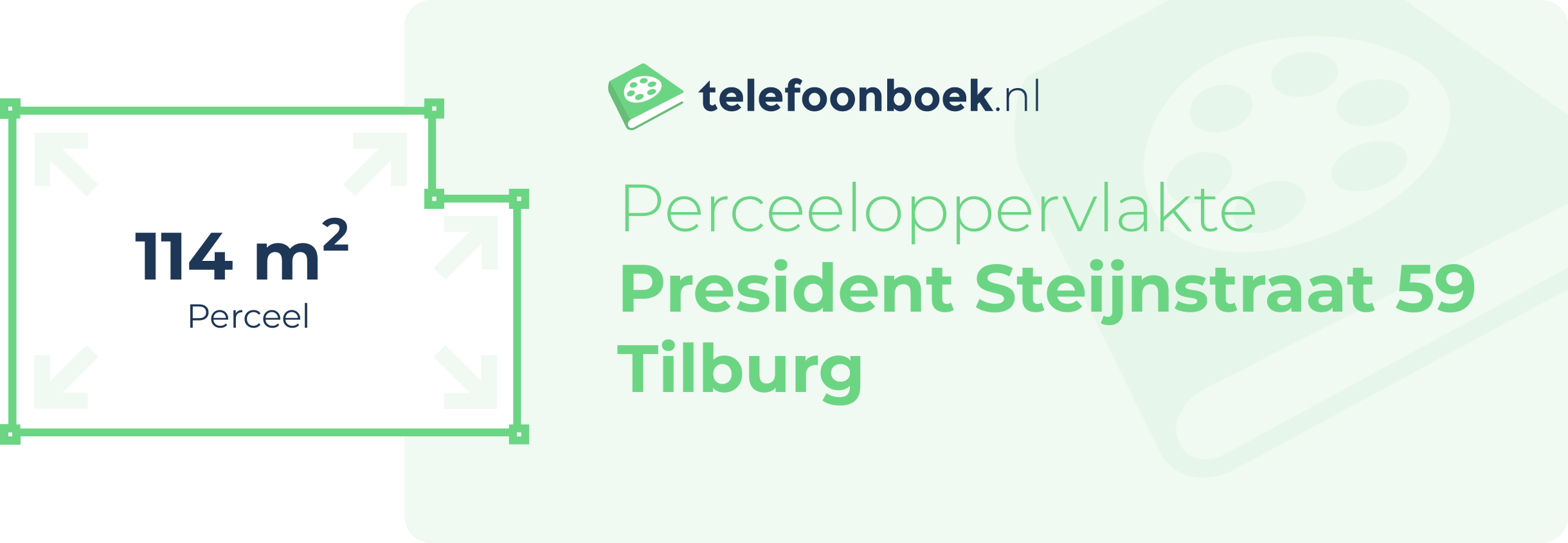 Perceeloppervlakte President Steijnstraat 59 Tilburg