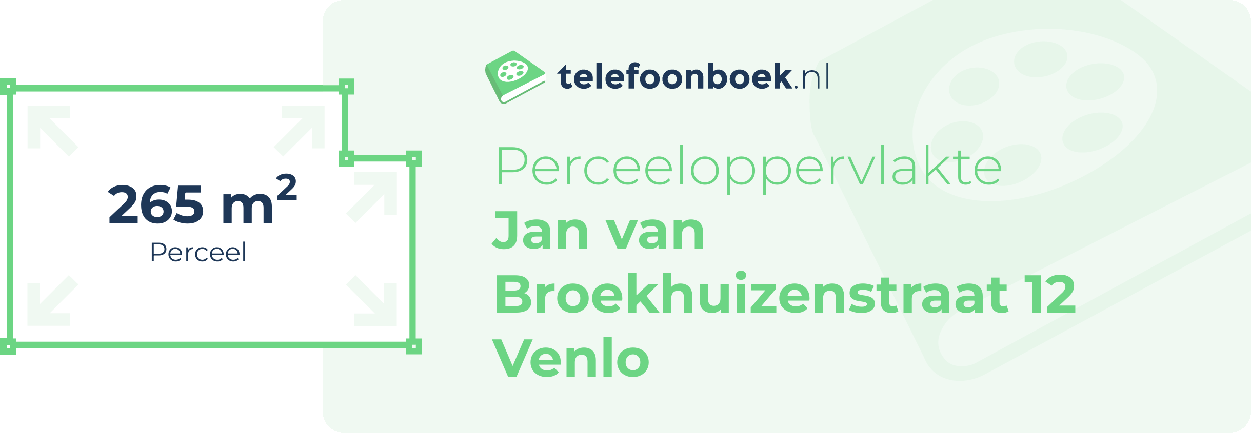 Perceeloppervlakte Jan Van Broekhuizenstraat 12 Venlo