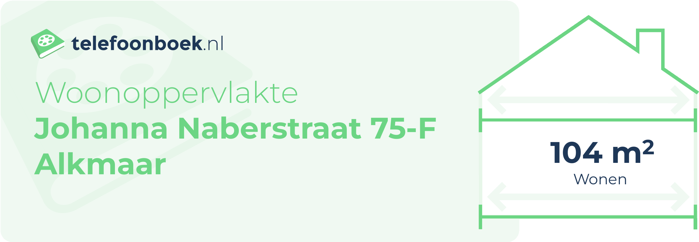 Woonoppervlakte Johanna Naberstraat 75-F Alkmaar