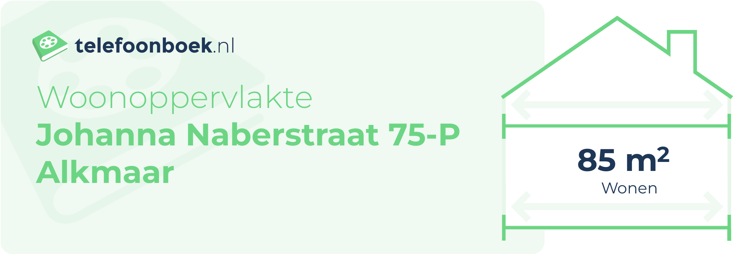 Woonoppervlakte Johanna Naberstraat 75-P Alkmaar