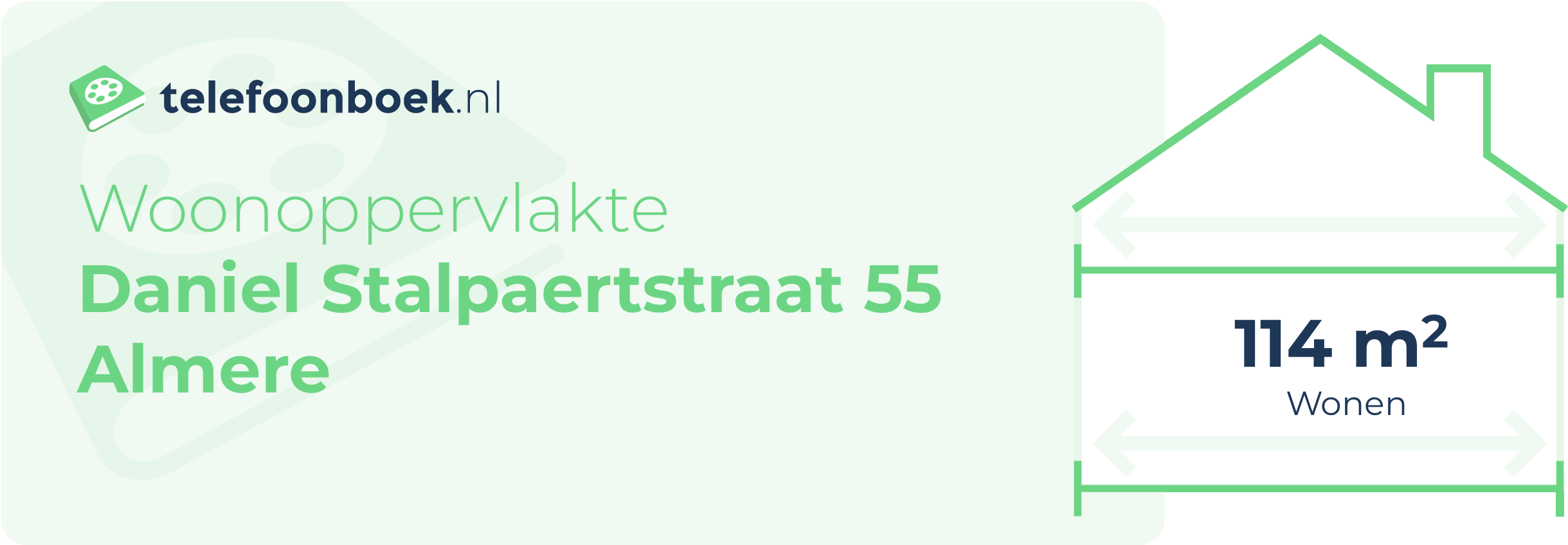 Woonoppervlakte Daniel Stalpaertstraat 55 Almere