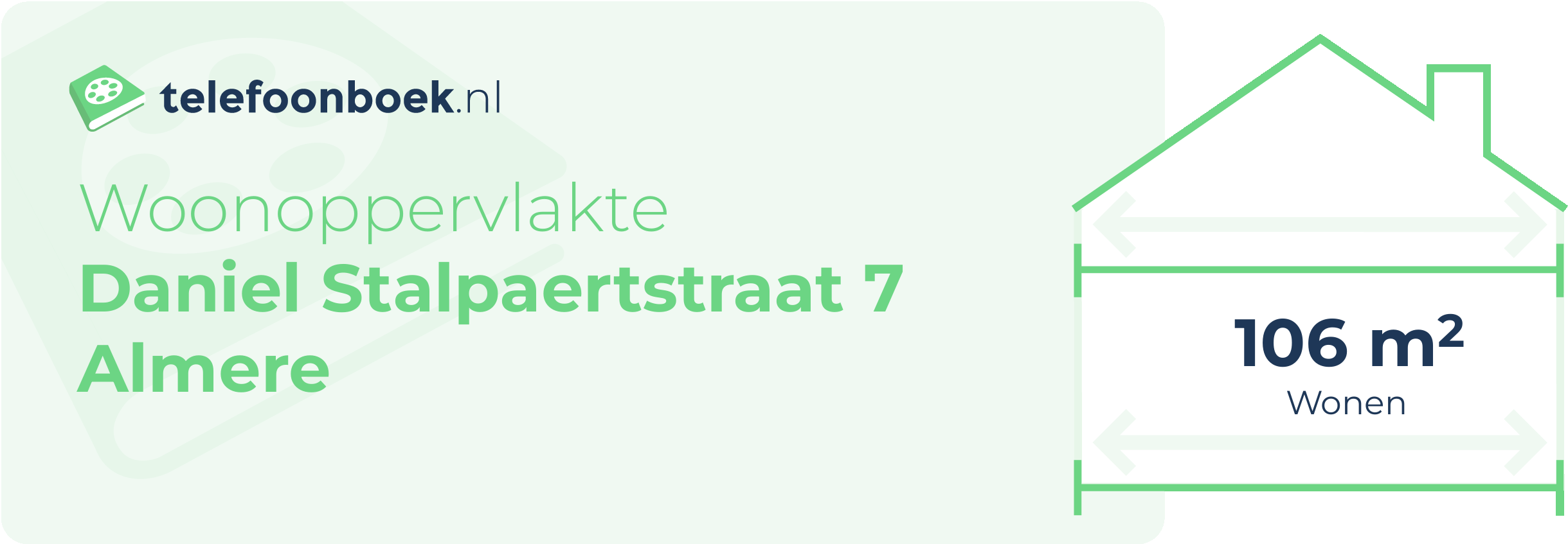 Woonoppervlakte Daniel Stalpaertstraat 7 Almere
