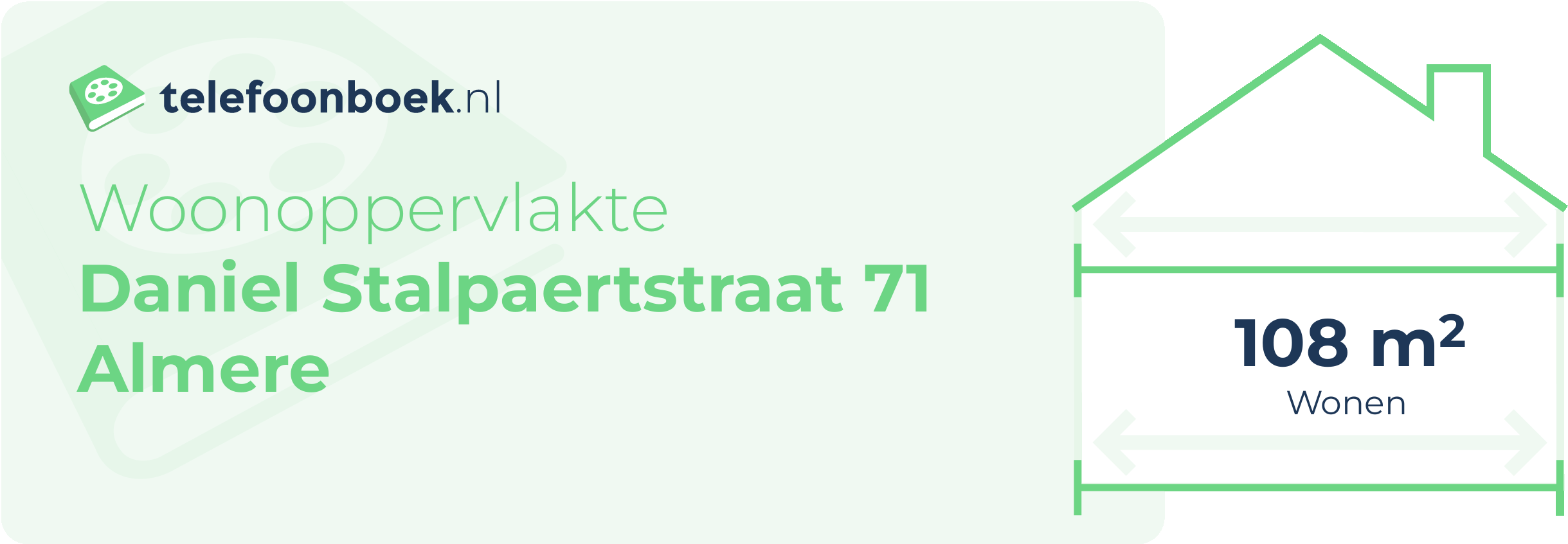 Woonoppervlakte Daniel Stalpaertstraat 71 Almere