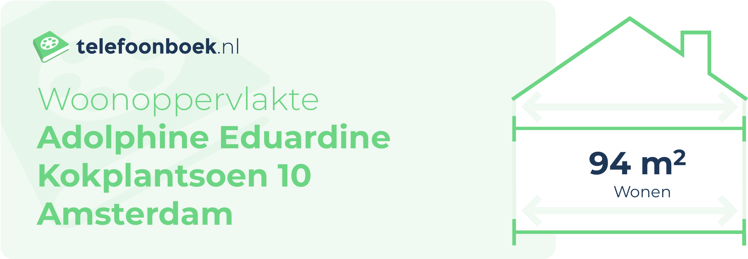 Woonoppervlakte Adolphine Eduardine Kokplantsoen 10 Amsterdam
