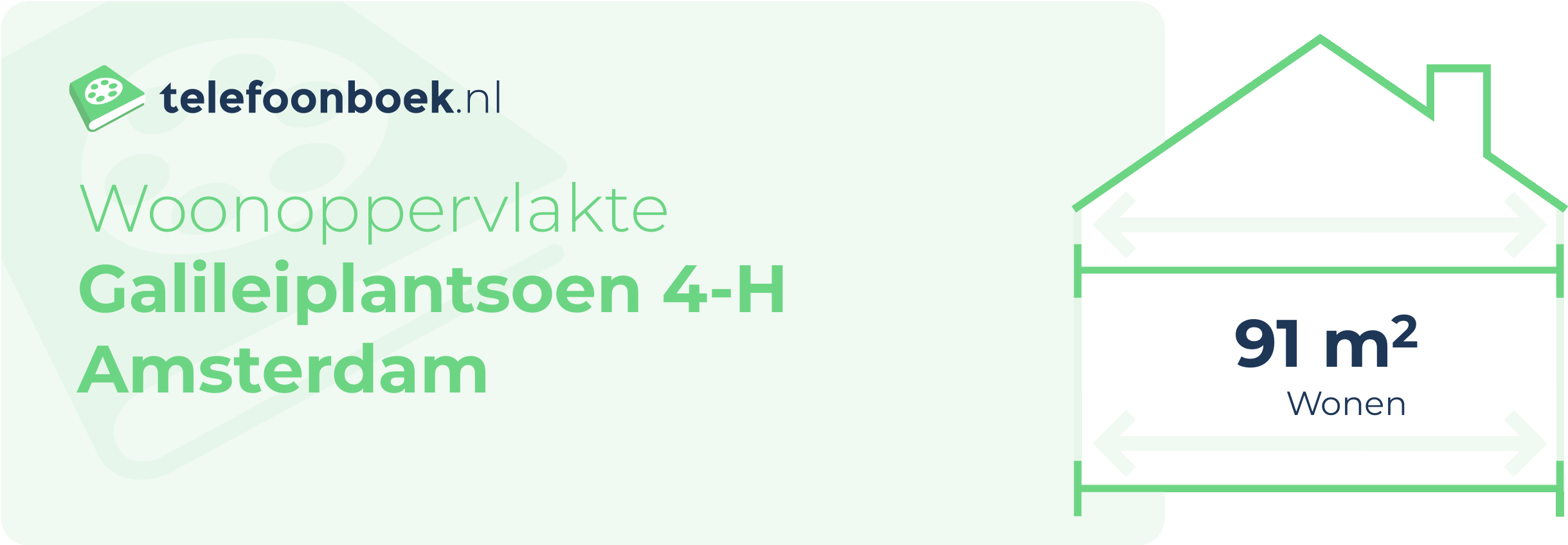 Woonoppervlakte Galileiplantsoen 4-H Amsterdam