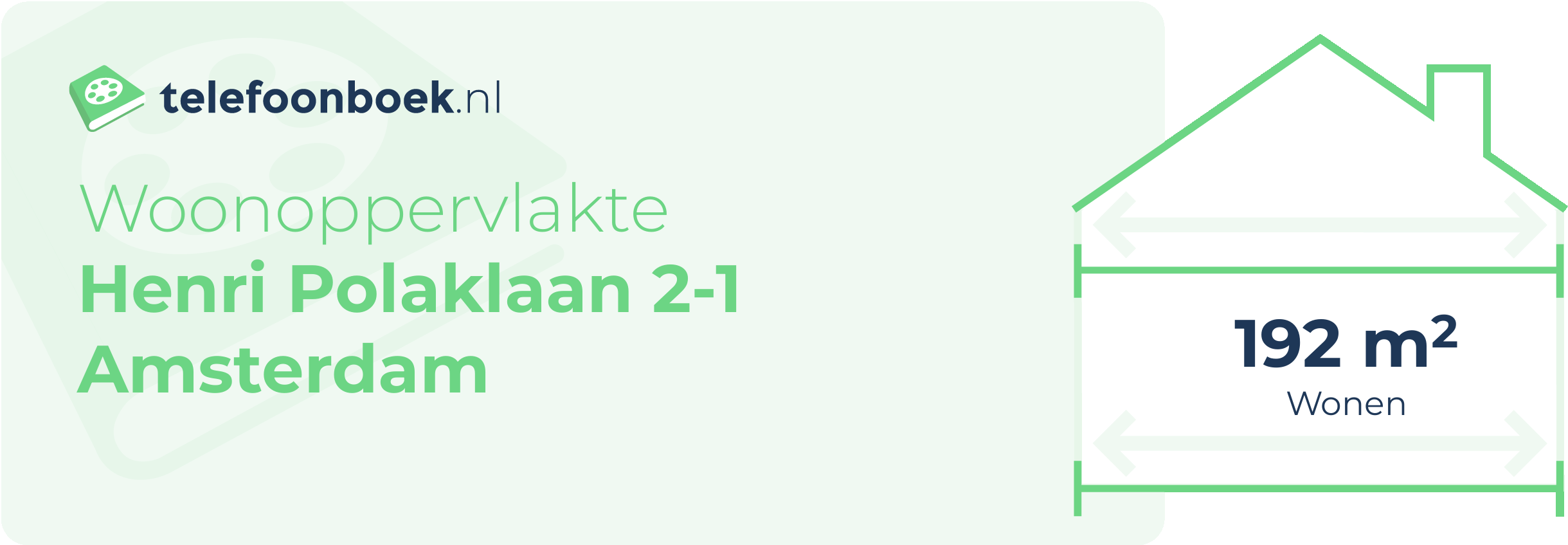 Woonoppervlakte Henri Polaklaan 2-1 Amsterdam