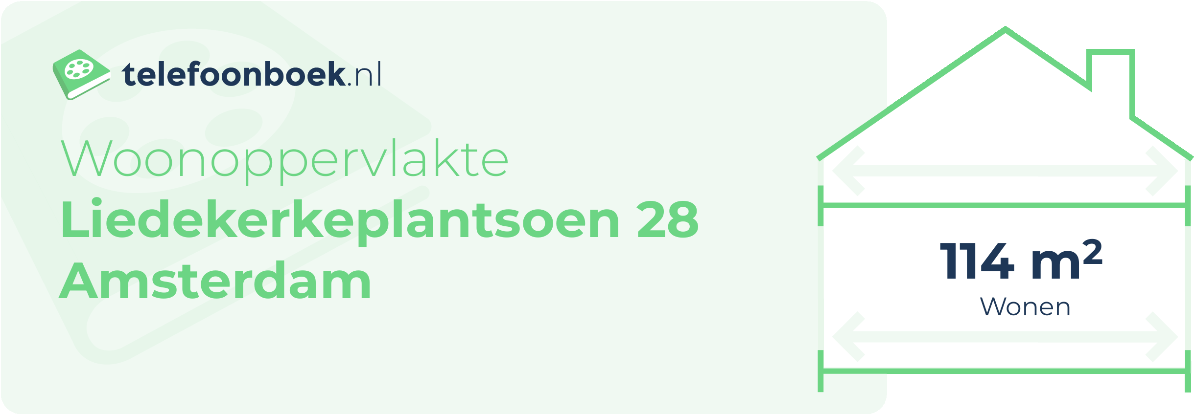 Woonoppervlakte Liedekerkeplantsoen 28 Amsterdam
