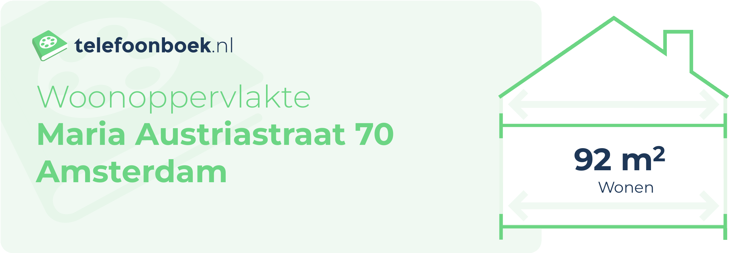 Woonoppervlakte Maria Austriastraat 70 Amsterdam